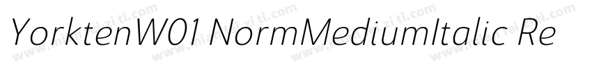 YorktenW01 NormMediumItalic Regular字体转换